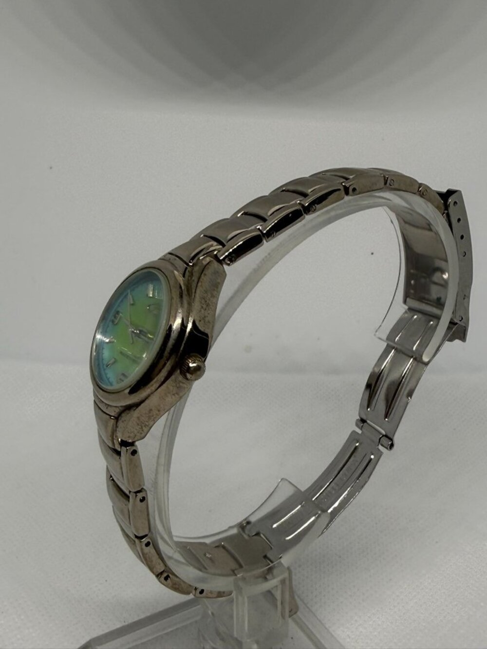 BUM Vintage Women Stainless Steel Analog Watch Gradient Green Yellow Dial BUM002 - Picture 3 of 11